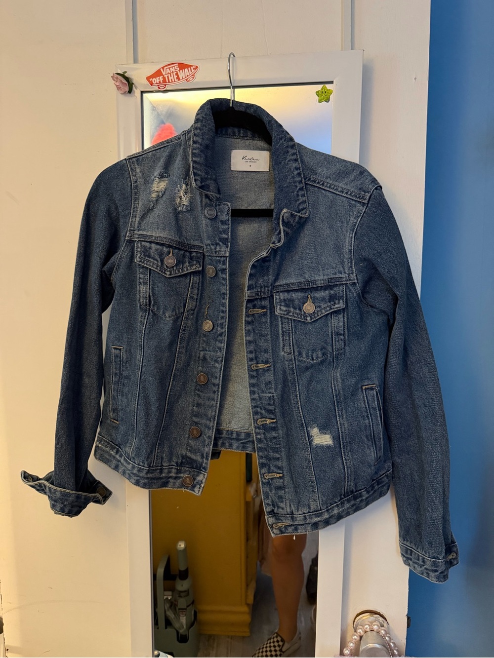 Kim Rogers Dark Blue Distressed Denim Jacket